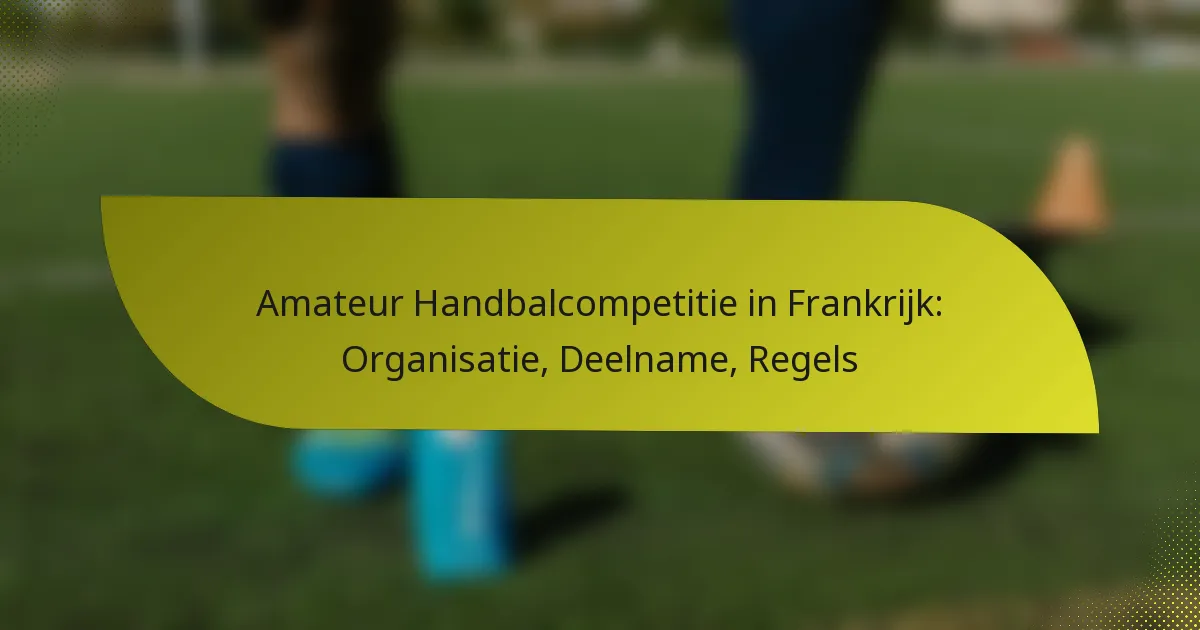 Amateur Handbalcompetitie in Frankrijk: Organisatie, Deelname, Regels