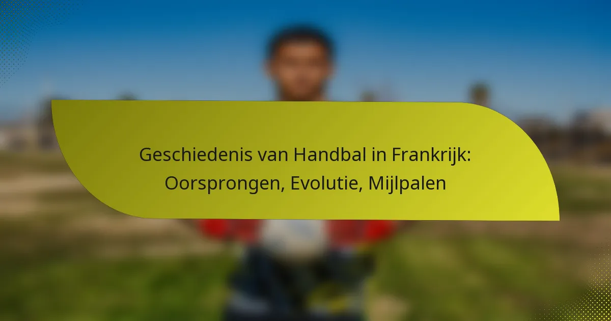 Geschiedenis van Handbal in Frankrijk: Oorsprongen, Evolutie, Mijlpalen