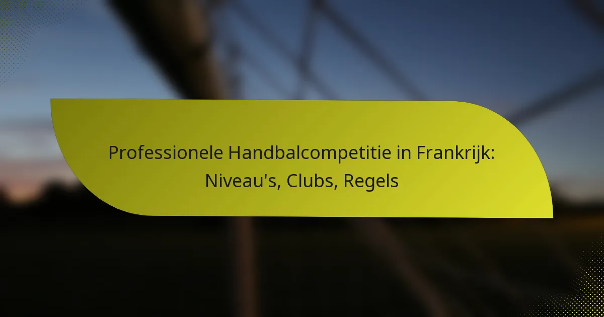 Professionele Handbalcompetitie in Frankrijk: Niveau’s, Clubs, Regels
