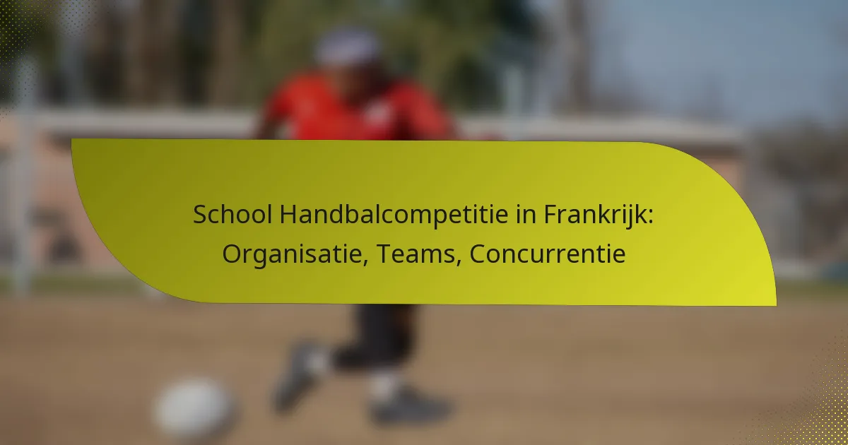 School Handbalcompetitie in Frankrijk: Organisatie, Teams, Concurrentie